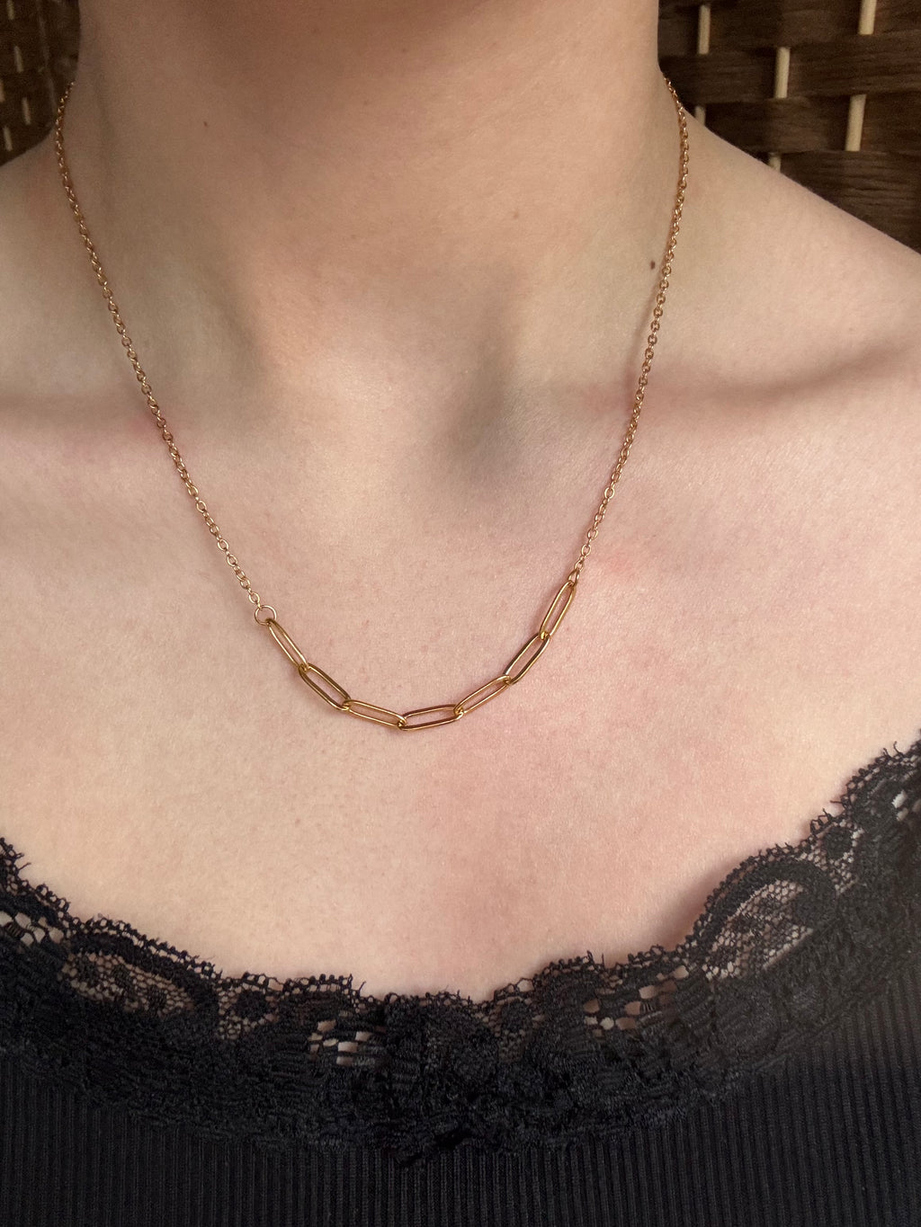 Dainty Paperclip Chain Necklace