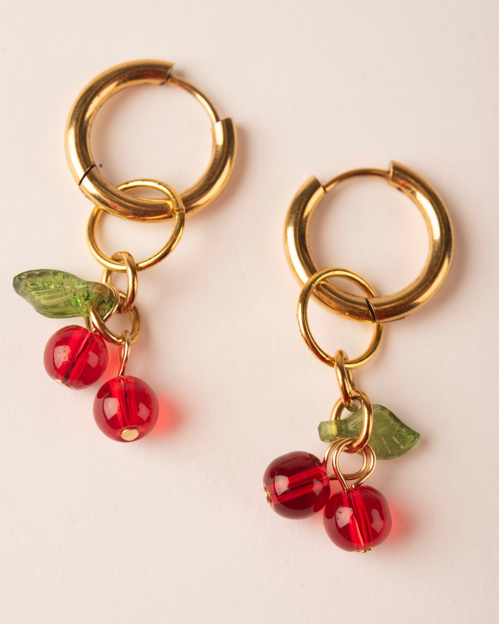 Charm Hoops - Cherries