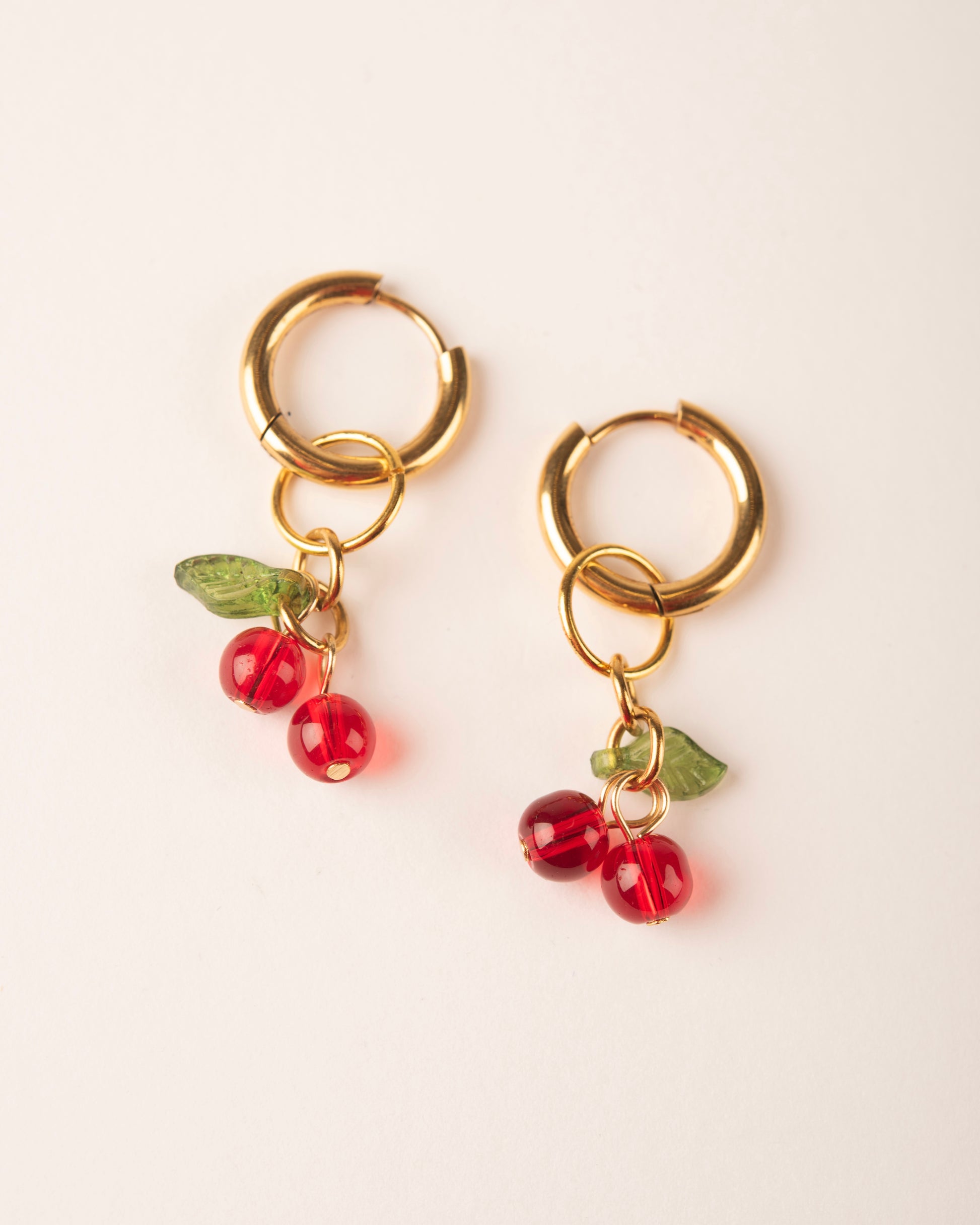 Charm Hoops - Cherries