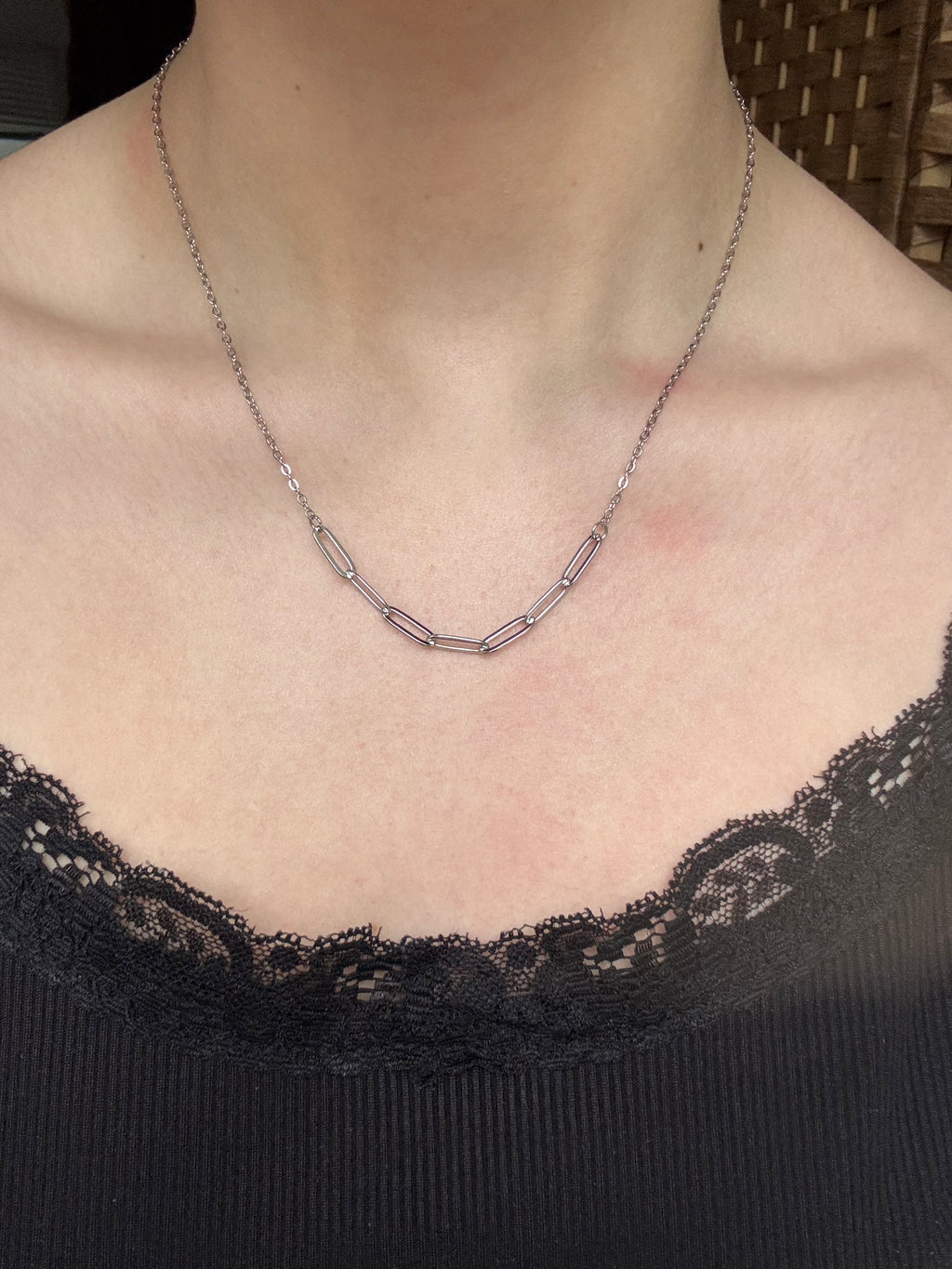 Dainty Paperclip Chain Necklace
