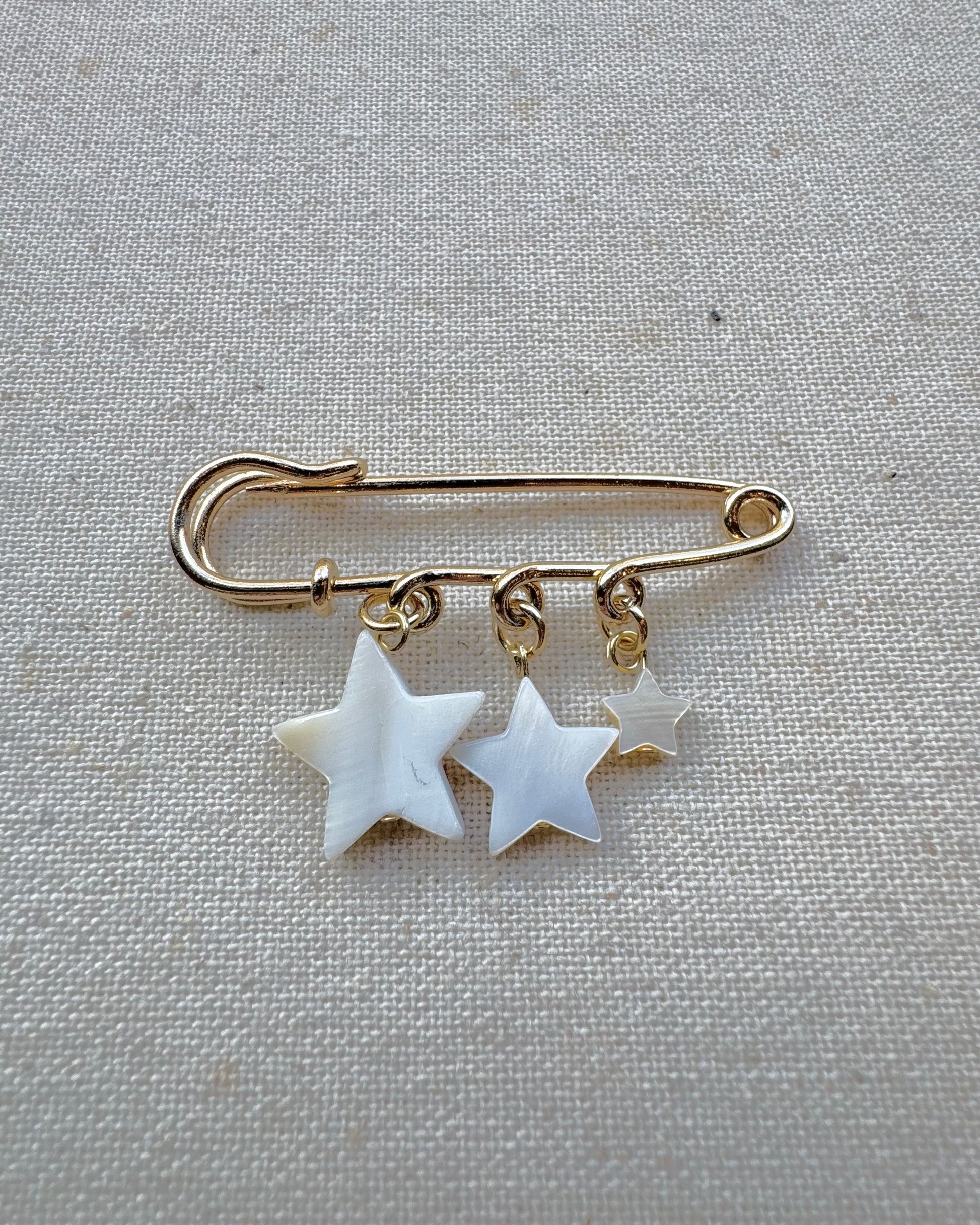 Star Shell Charm Brooch