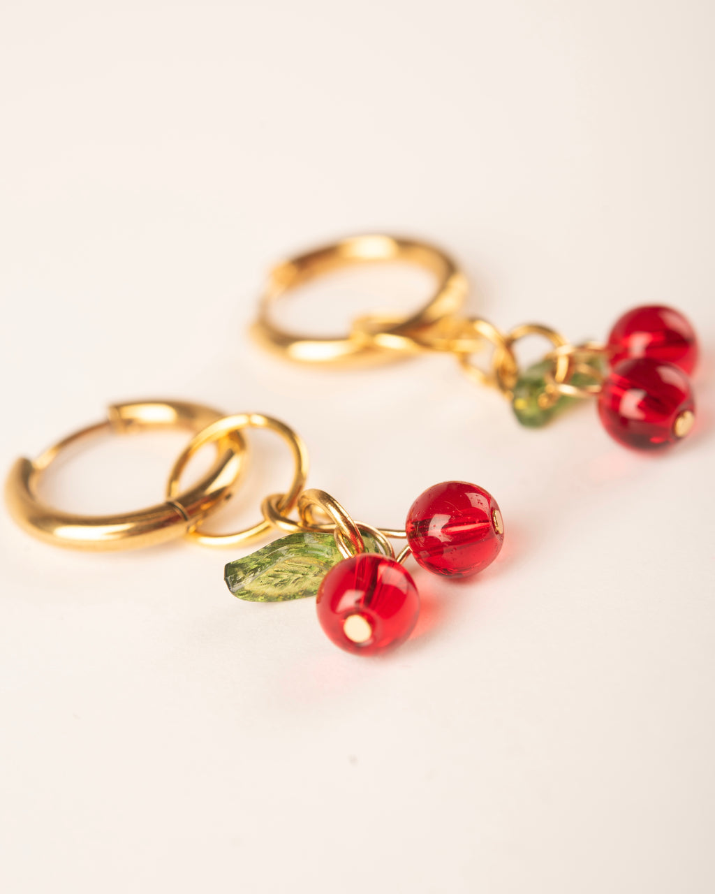 Charm Hoops - Cherries