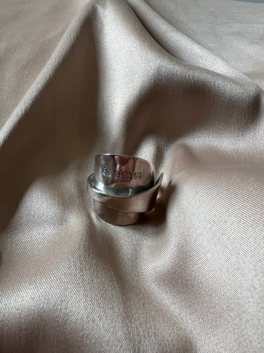 Vintage Hallmark Chunky Spoon Ring Sterling Silver