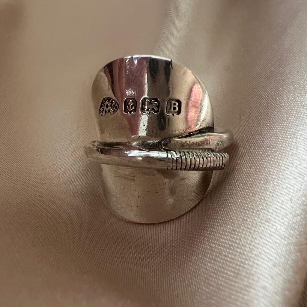 Vintage Hallmark Spoon Ring Sterling Silver